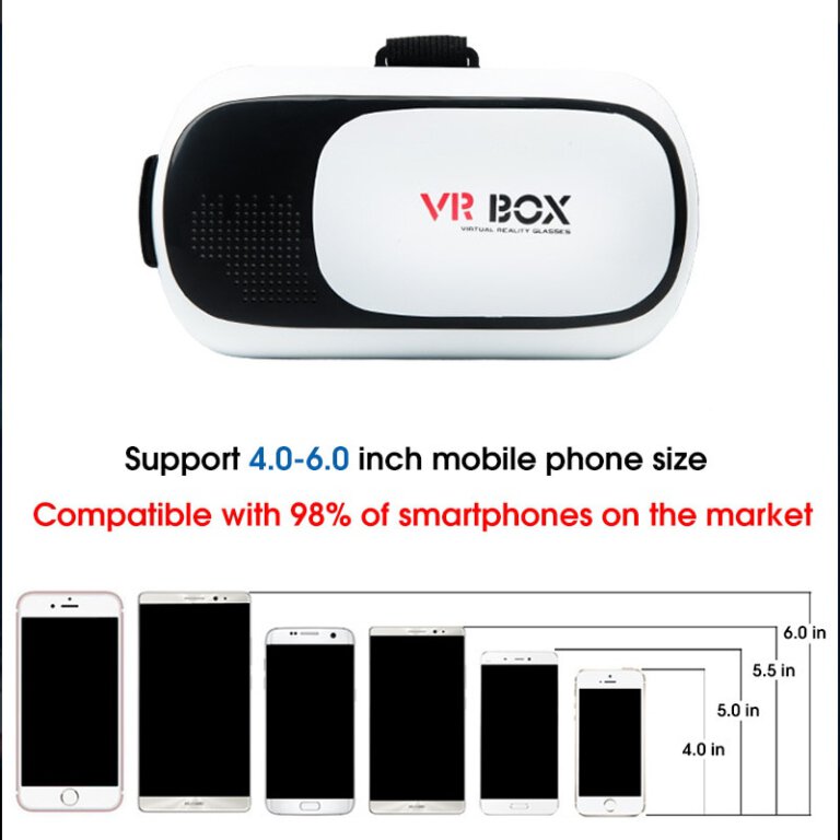 משקפי מציאות מדומה תלת מימד מקוריות VR BOX 2