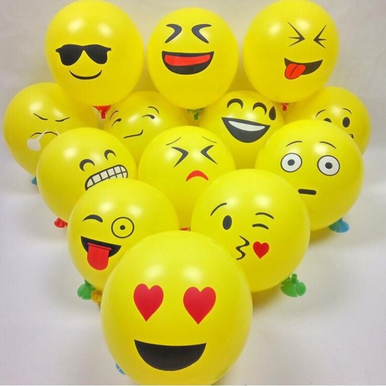10 בלונים סמיילי ואימוג’י