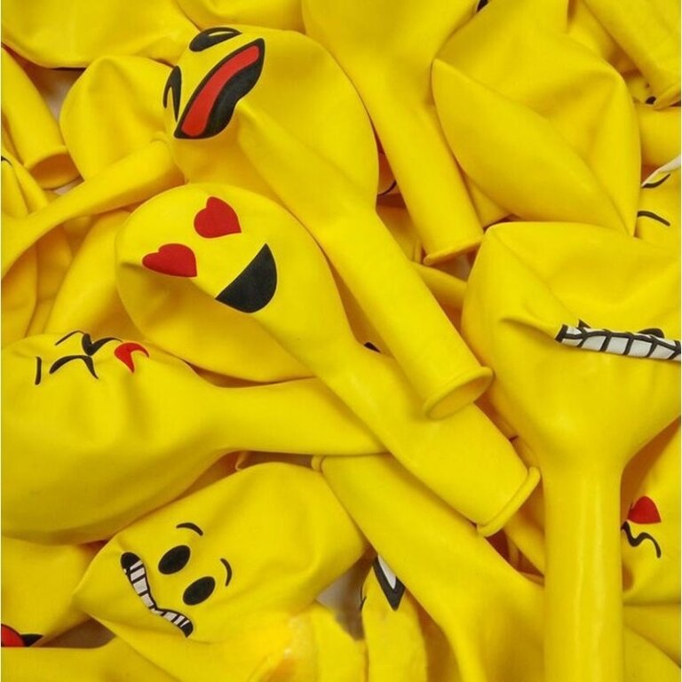 10 בלונים סמיילי ואימוג’י