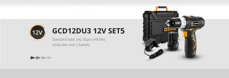 מברגה נטענת 12V מבית DEKO דגם GCD12DU3