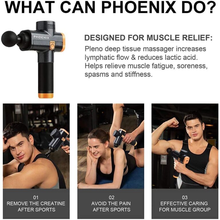 אקדח עיסוי מסאז’ מקצועי דגם A2 מבית Phoenix