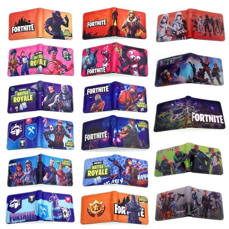 ארנק דמוי עור איכותי נפתח בעיצוב מדליק של Fortnite פורטנייט – מגוון צבעים ועיצובים לבחירה!