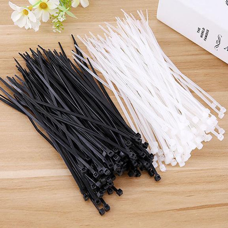 אזיקונים (חבקים) לבנים או שחורים – 100 יחידות