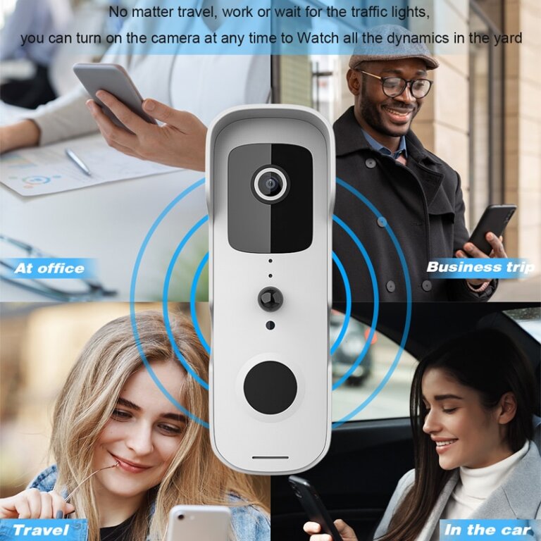 פעמון וידאו חכם 1080p Full HD הנשלט באמצעות הסמארטפון