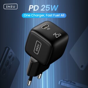 מטען מיני מהיר 25W עם חיבור Type C מבית INIU