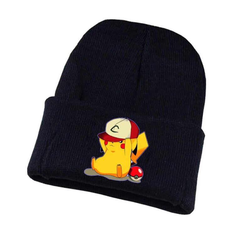 כובע צמר שחור פוקימון Pokemon