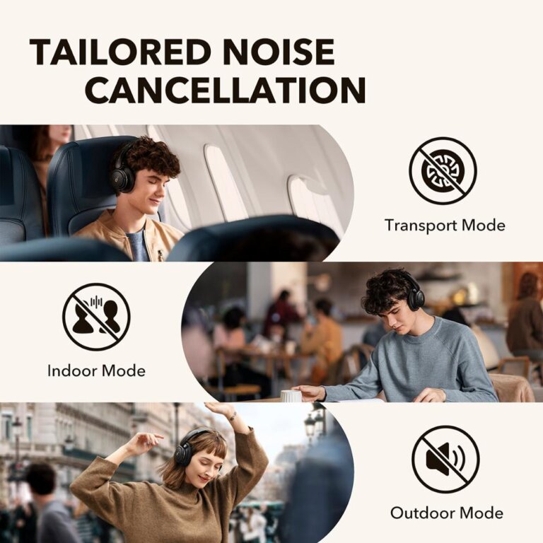 אוזניות Anker Soundcore Life Q30 עם ביטול רעשים אקטיבי