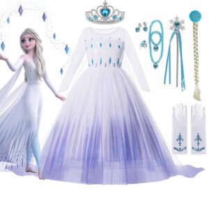 תחפושת אלזה שמלת הנשף לבנות