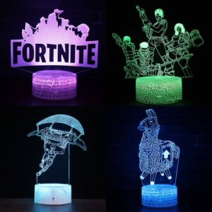מנורות לד 3D מדהימות של פורטנייט Fortnite + שלט רחוק