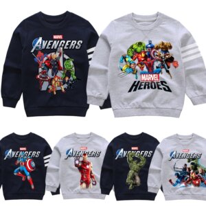 חולצת פוטר עם הדפסים גיבורי על "הנוקמים"