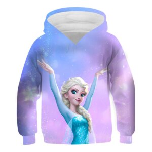 סווטשירט קפוצ’ון לילדות של אנה ואלזה מפרוזן – מבחר דגמים הורסים לבחירה!