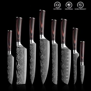 סט 8 סכיני שף מקצועיים עשויים פלדה יפנית!