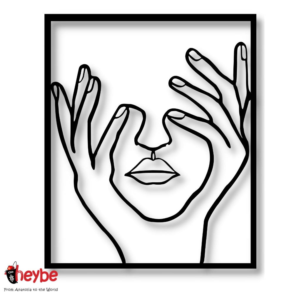 תמונת מעצבים בחיתוך לייזר דגם נורדי פייס שפתיים