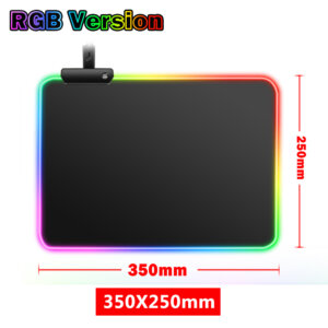משטח גיימינג לעכבר ומקלדת עם תאורת לד RGB