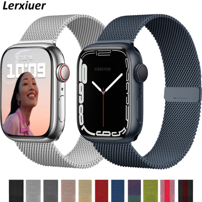 רצועת רשת ברזל מגנטית לשעון אפל ווטש Apple Watch – מגוון צבעים לבחירה!