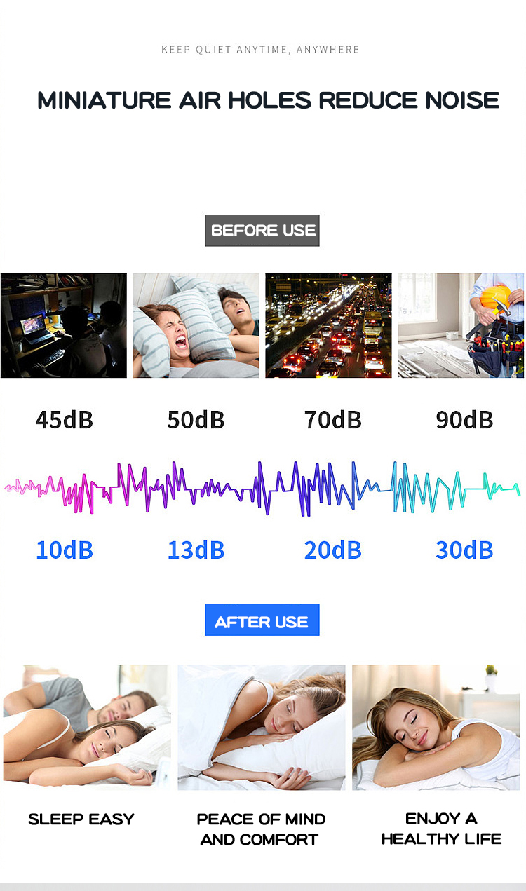 מארז אטמי אוזניים ספוג - 30/60 יח'