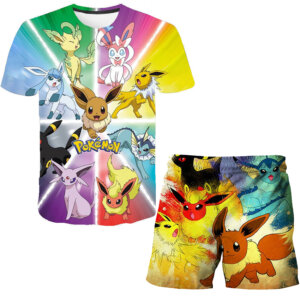חליפות קיץ לבנים עם הדפסים של פוקימון!