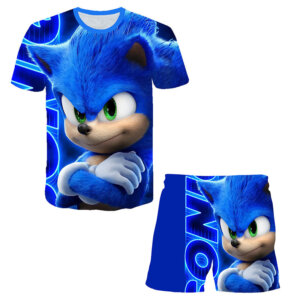 חליפות קיץ לבנים עם הדפסים של סוניק 2 Sonic!