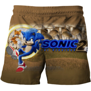 מכנסיים קצרים בהדפסים של סוניק 2 Sonic!