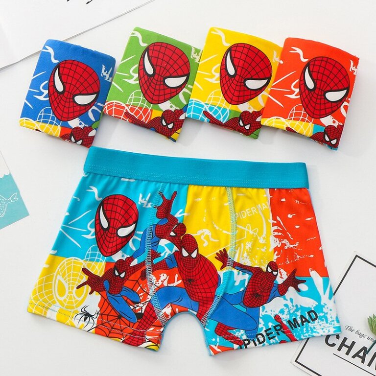 מארז 4 תחתוני בוקסר לבנים של ספיידרמן Spiderman