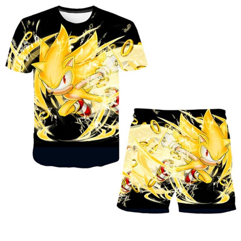 חליפה קצרה עם הדפסים של סוניק 2 Sonic!