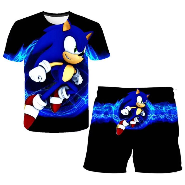 חליפה קצרה עם הדפסים של סוניק 2 Sonic!