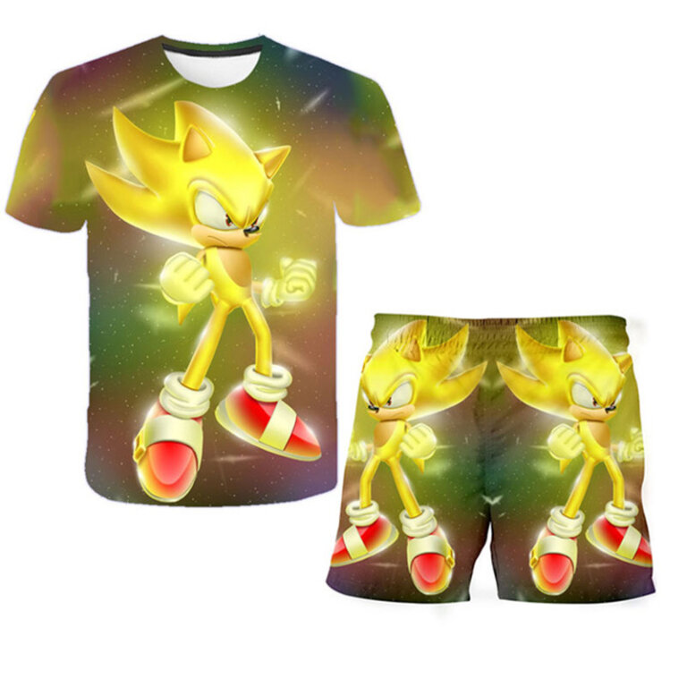 חליפה קצרה עם הדפסים של סוניק 2 Sonic!