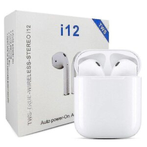 אוזניות בלוטוס אלחוטיות i12 TWS בסגנון Airpods