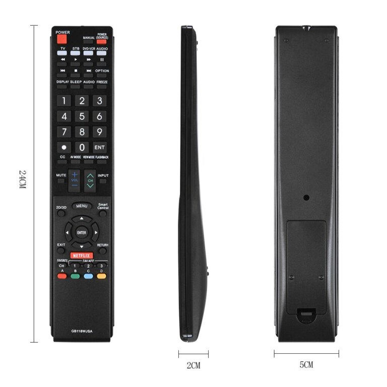שלט אוניברסלי לטלויזיה חכמה שארפ SHARP SMART TV