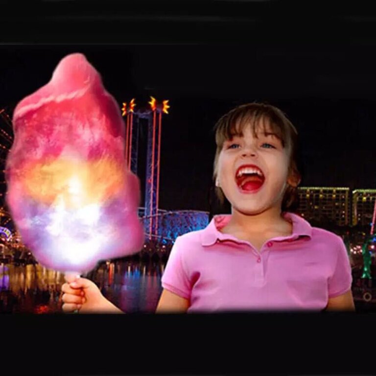 מקלות לד זוהרים למכונת סוכר- “שיערות סבתא”!