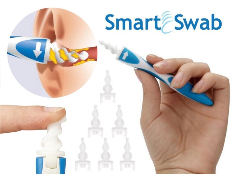 Smart Swab – כלי לניקוי אוזניים + 16 תוספות של ראשי סיליקון!