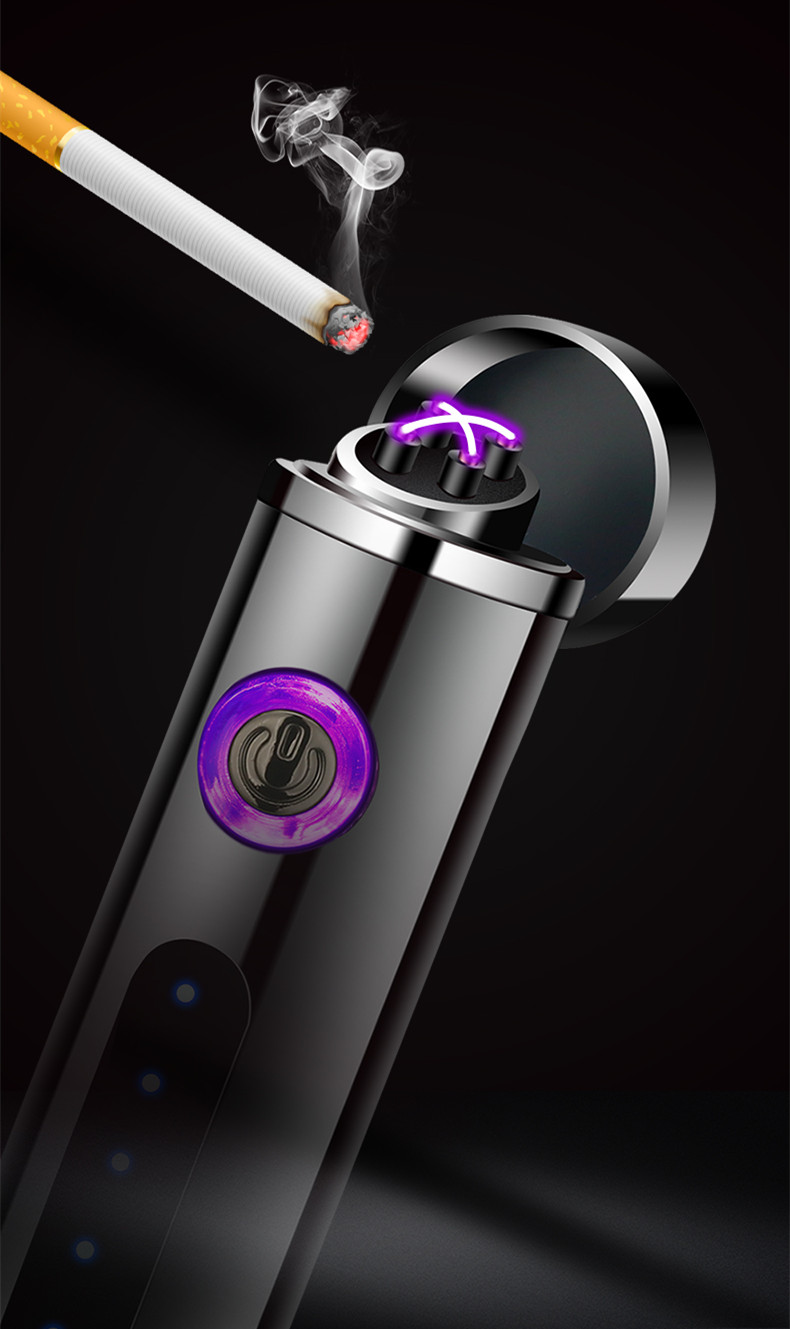 מצית פלזמה טורבו חשמלית נטענת וקומפקטית