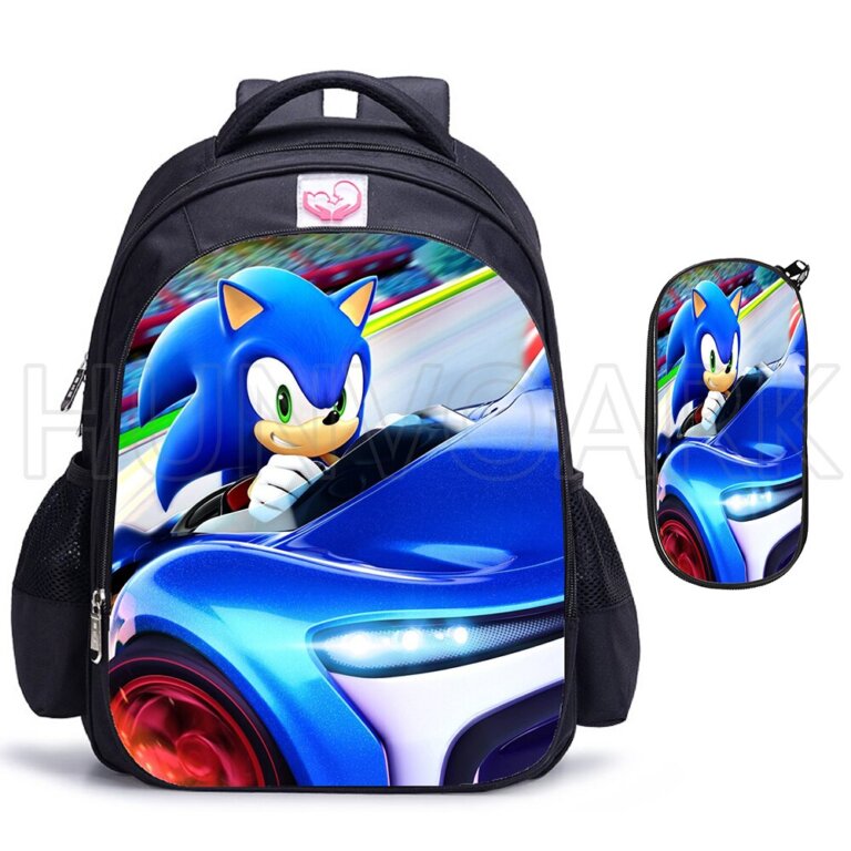 תיק בית ספר אורטופדי דגם סוניק SONIC! (אפשרות לקלמר תואם)