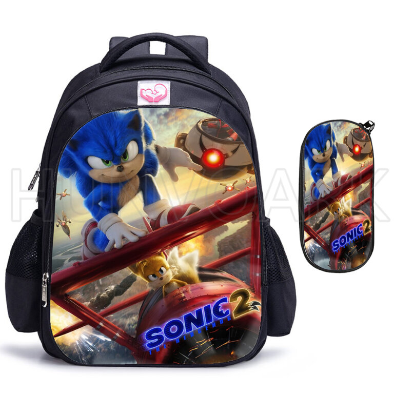 תיק בית ספר אורטופדי דגם סוניק SONIC! (אפשרות לקלמר תואם)