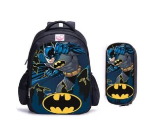 תיק בית ספר אורטופדי דגם באטמן Batman ! (אפשרות לקלמר תואם)