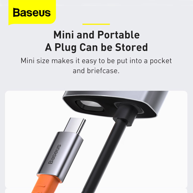תחנת עגינה BASEUS בחיבור USB TYPE C – 11 in 1 – לחיבור עד 3 מסכים, רשת GIGABIT, טעינת PD, שקעי USB3 ואודיו