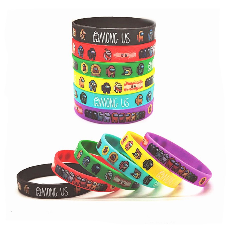 12 צמידי סיליקון לילדים – אמונג אס Among Us!