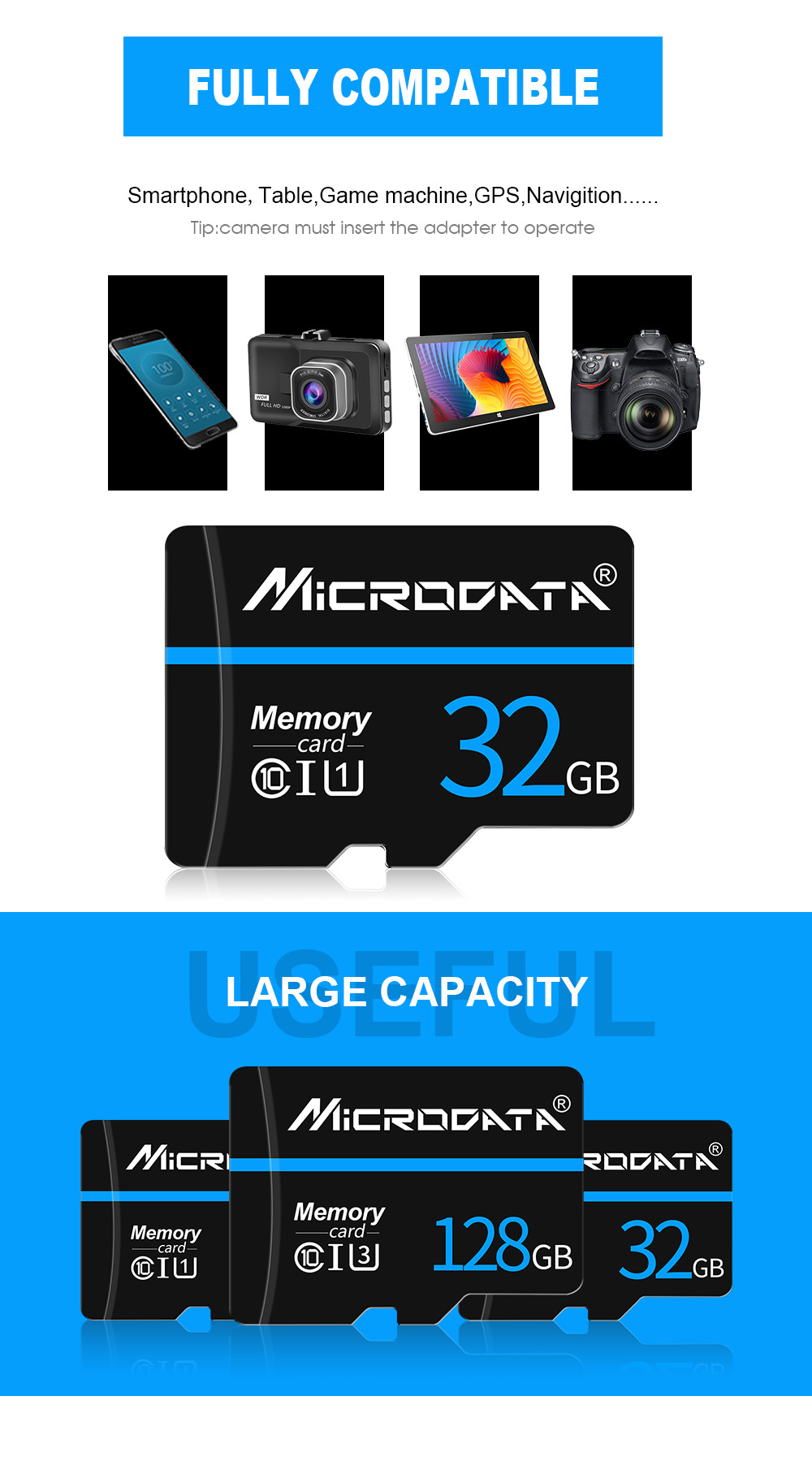 כרטיס זיכרון Micro SD מבית Moric כולל מתאם מתנה!