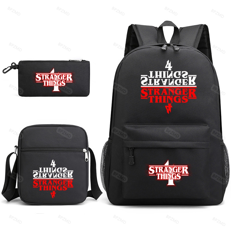 תיקים לבית ספר דגמים חדשים “דברים מוזרים” - סט 3 ב-1