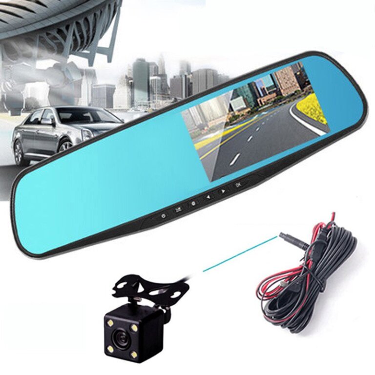 מראה ומצלמת דרך לרכב HD – מצלמת דרך קדמית ואחורית!