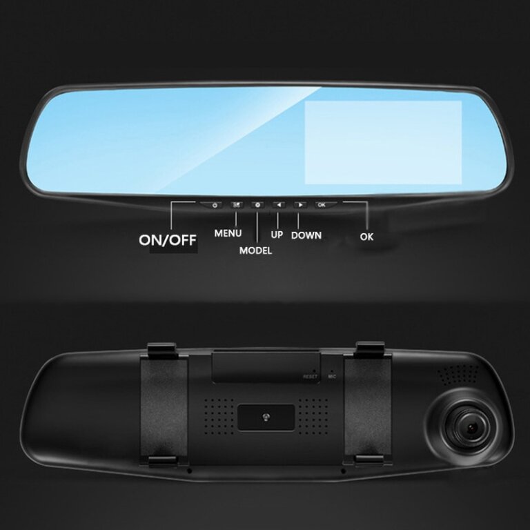 מראה ומצלמת דרך לרכב HD – מצלמת דרך קדמית ואחורית!