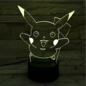 מנורות לד תלת מימד 3D מרהיבות של פוקימון Pokemon!