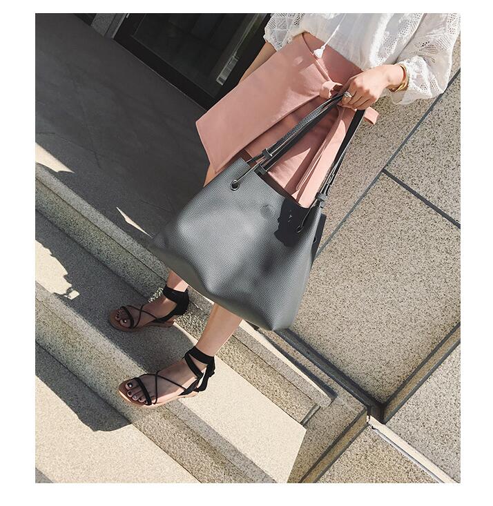 תיק TOTE רך PU + נרתיק תואם ב- 6 צבעים לבחירה!