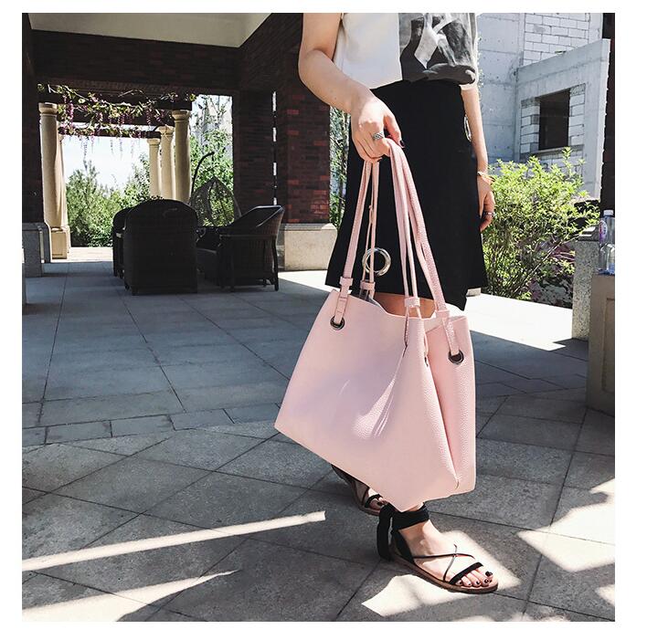 תיק TOTE רך PU + נרתיק תואם ב- 6 צבעים לבחירה!