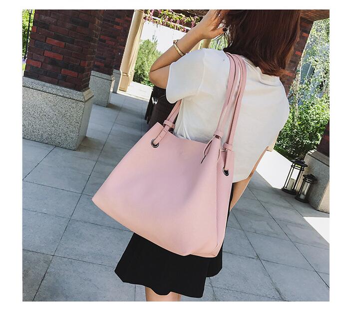 תיק TOTE רך PU + נרתיק תואם ב- 6 צבעים לבחירה!