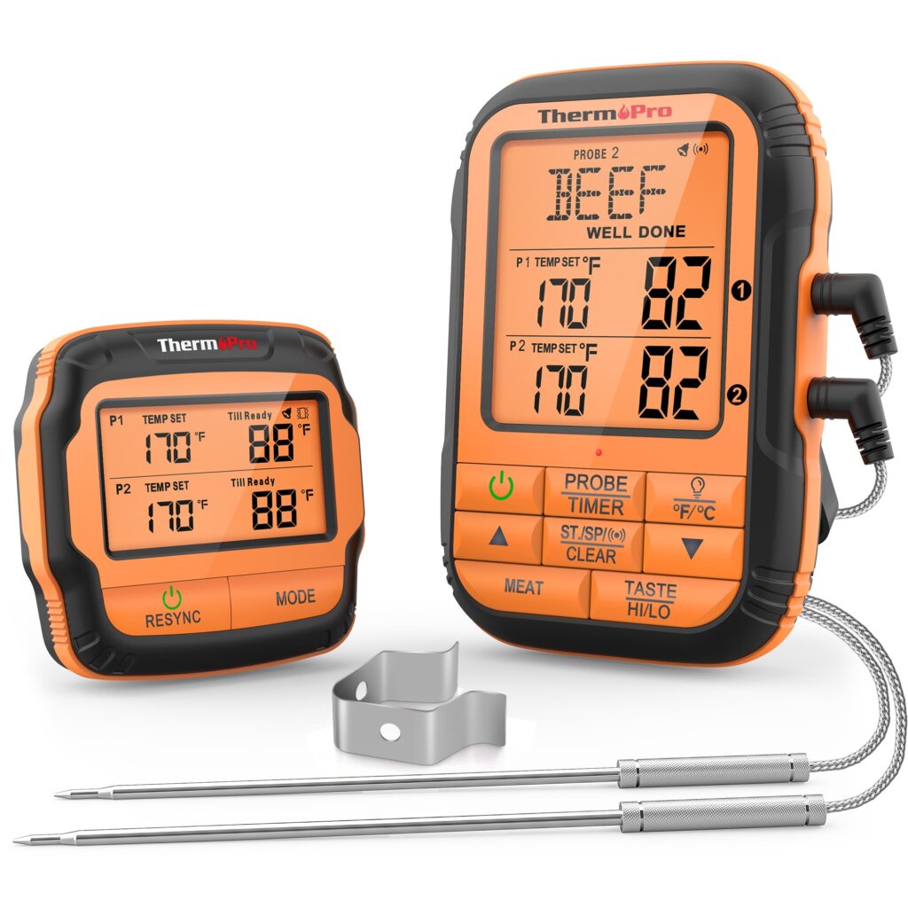 מד חום מזון דיגיטלי אלחוטי +2 פרובים TP28 מבית ThermoPro