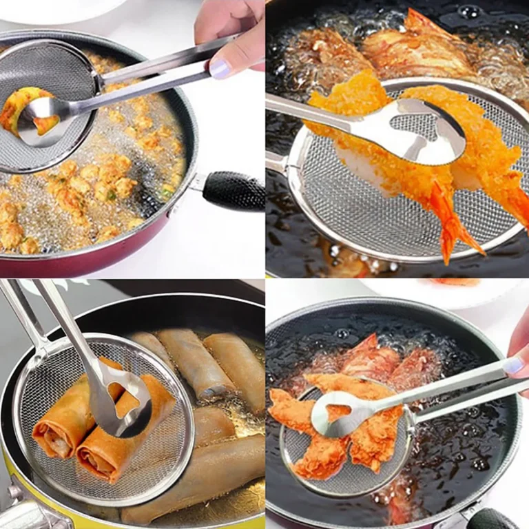 מלקחיים למטבח עם מסננת מובנית