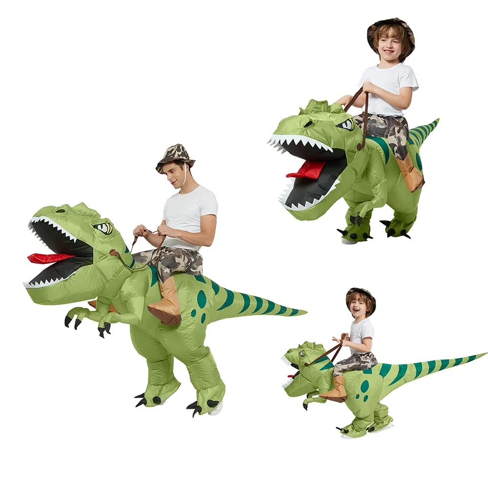 תחפושת של רכיבה על דינוזאור T-REX מתנפח לילדים ולמבוגרים