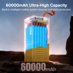 תחנת כח ניידת רבת עוצמה בקיבולת של 60,000mAh