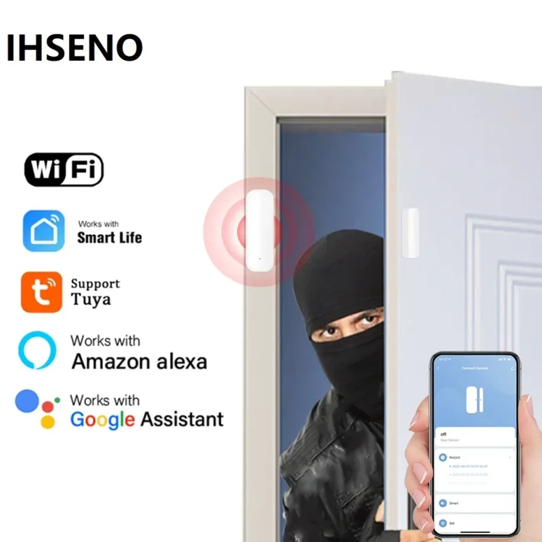 חיישן אזעקה חכם WIFI לדלתות וחלונות בחיבור לאפליקציה